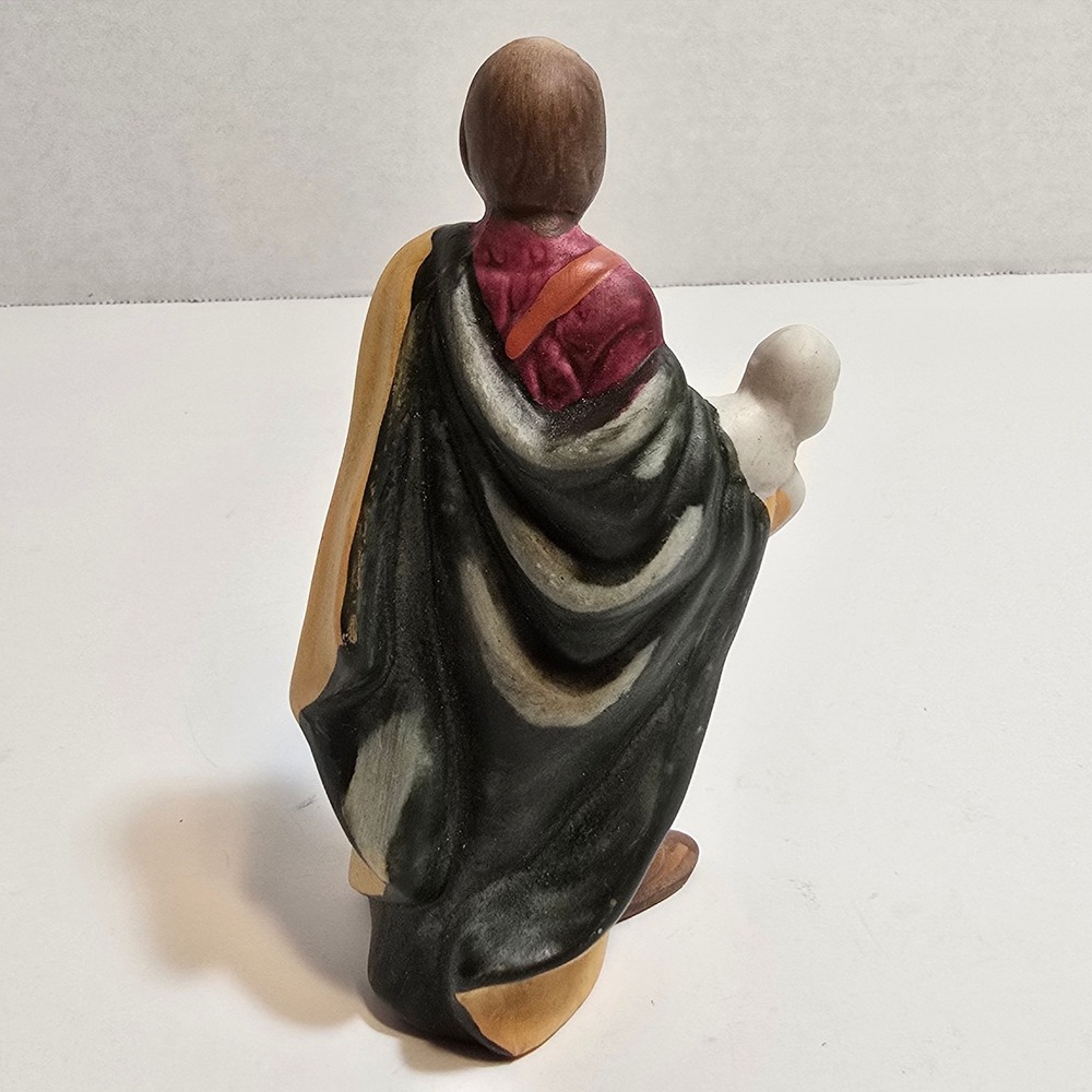 Shepherd with‎ Lamb Nativity Figurine Ceramic Christmas Decor Collectible - Picture 3 of 7